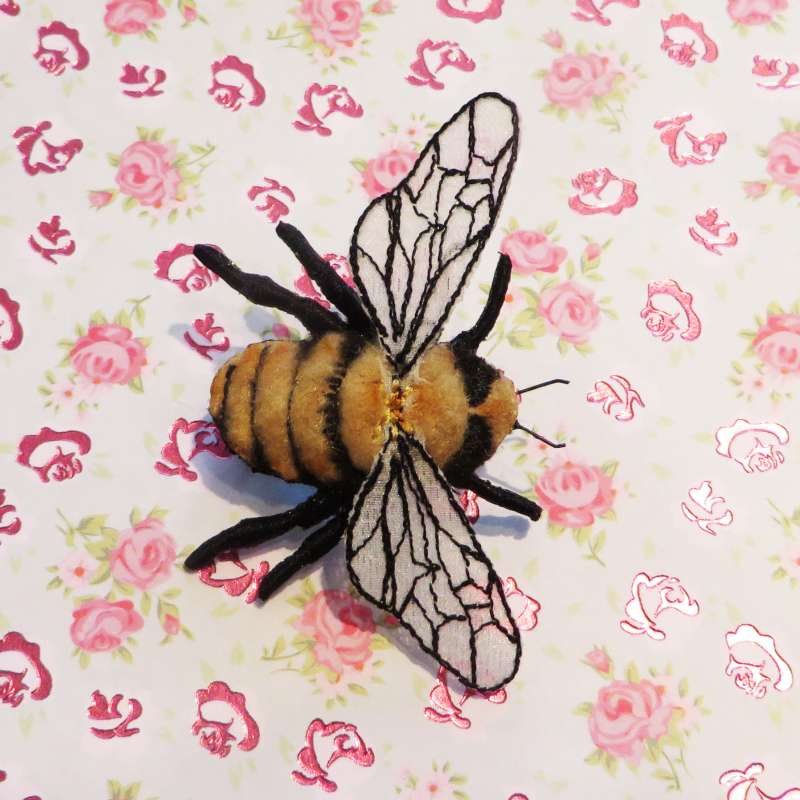 Common Carder Bee Brooch